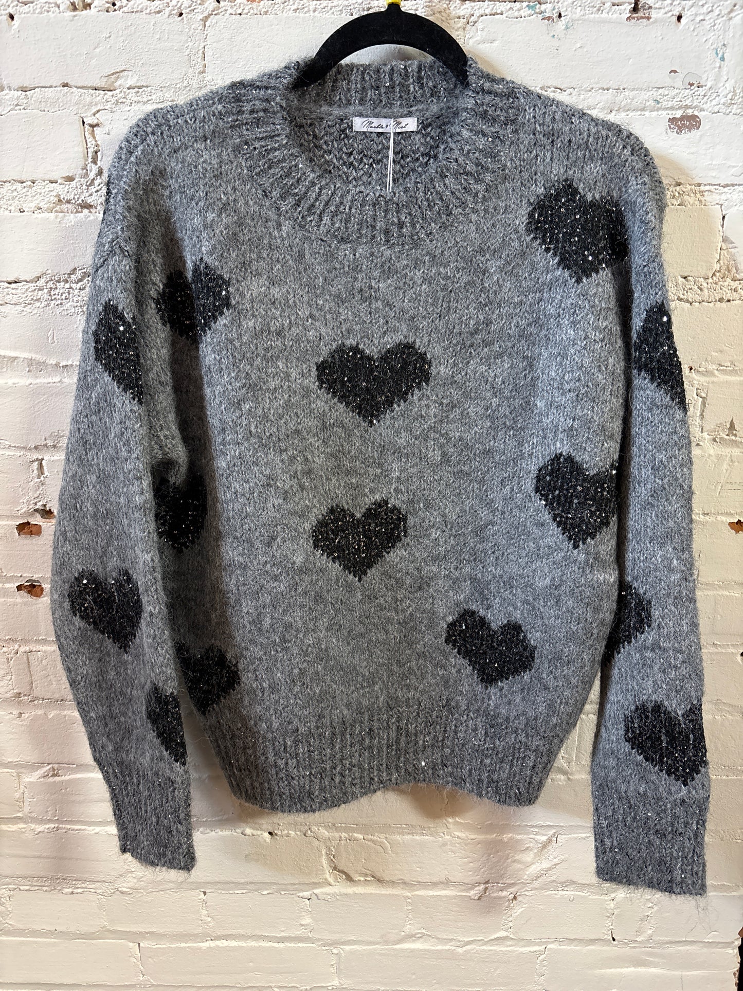 Marble & Mist Grey Heart Detail Sweater