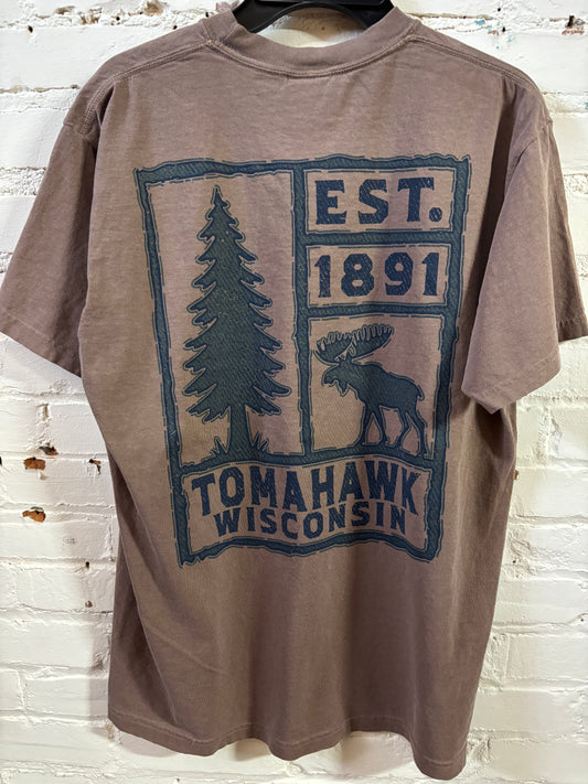 Tomahawk Moose LC/Full Back Garment Dyed T-Shirt