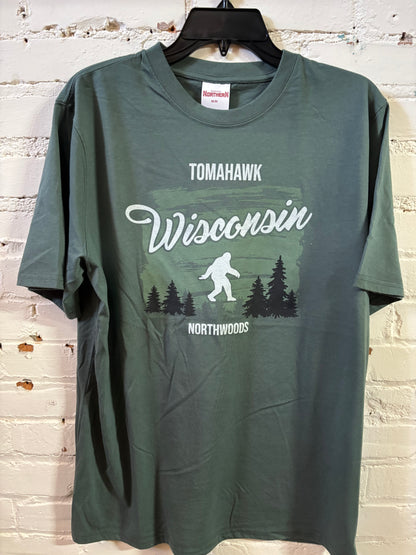 Tomahawk Wisconsin Sasquatch T-Shirt