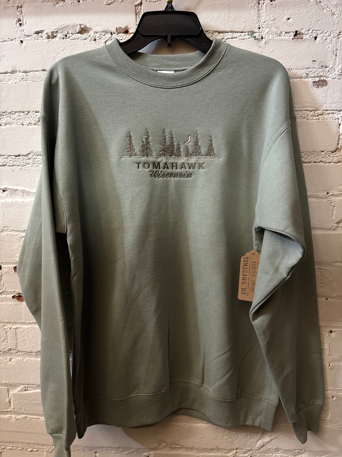 Tomahawk Embroidered Trees Crewneck