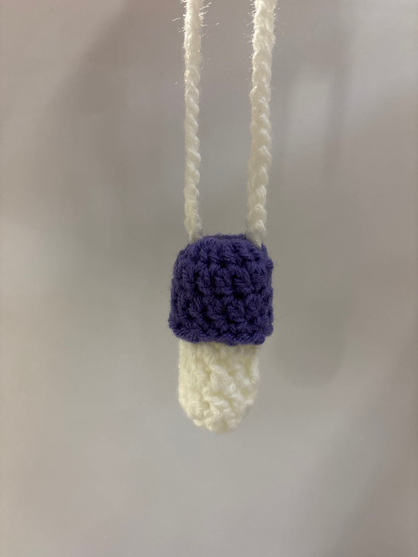 Handmade Crocheted Mushroom Lighter/Chapstick Holder