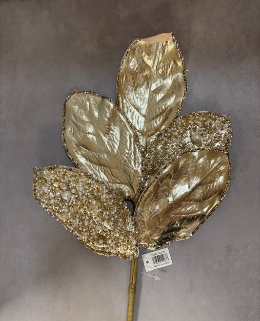 Faux Leather Magnolia Leaf