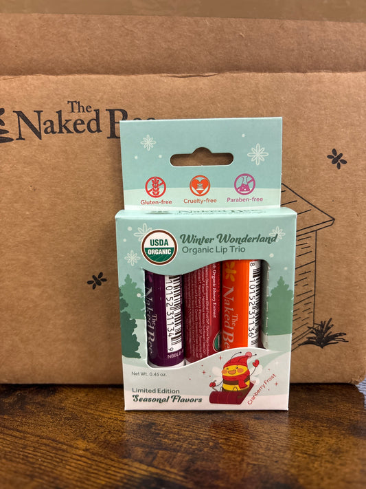 The Naked Bee Winter Wonderland Organic Lip Trio