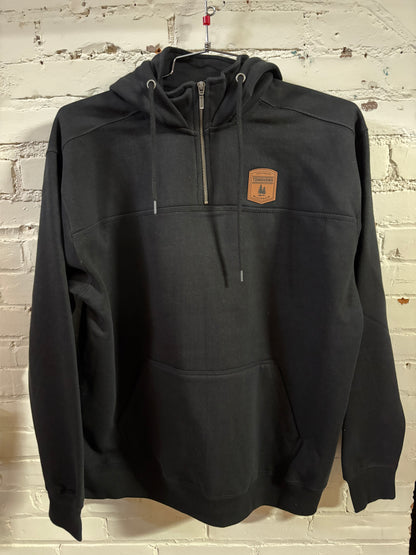 Tomahawk Leather Patch Hooded 1/4 Zip