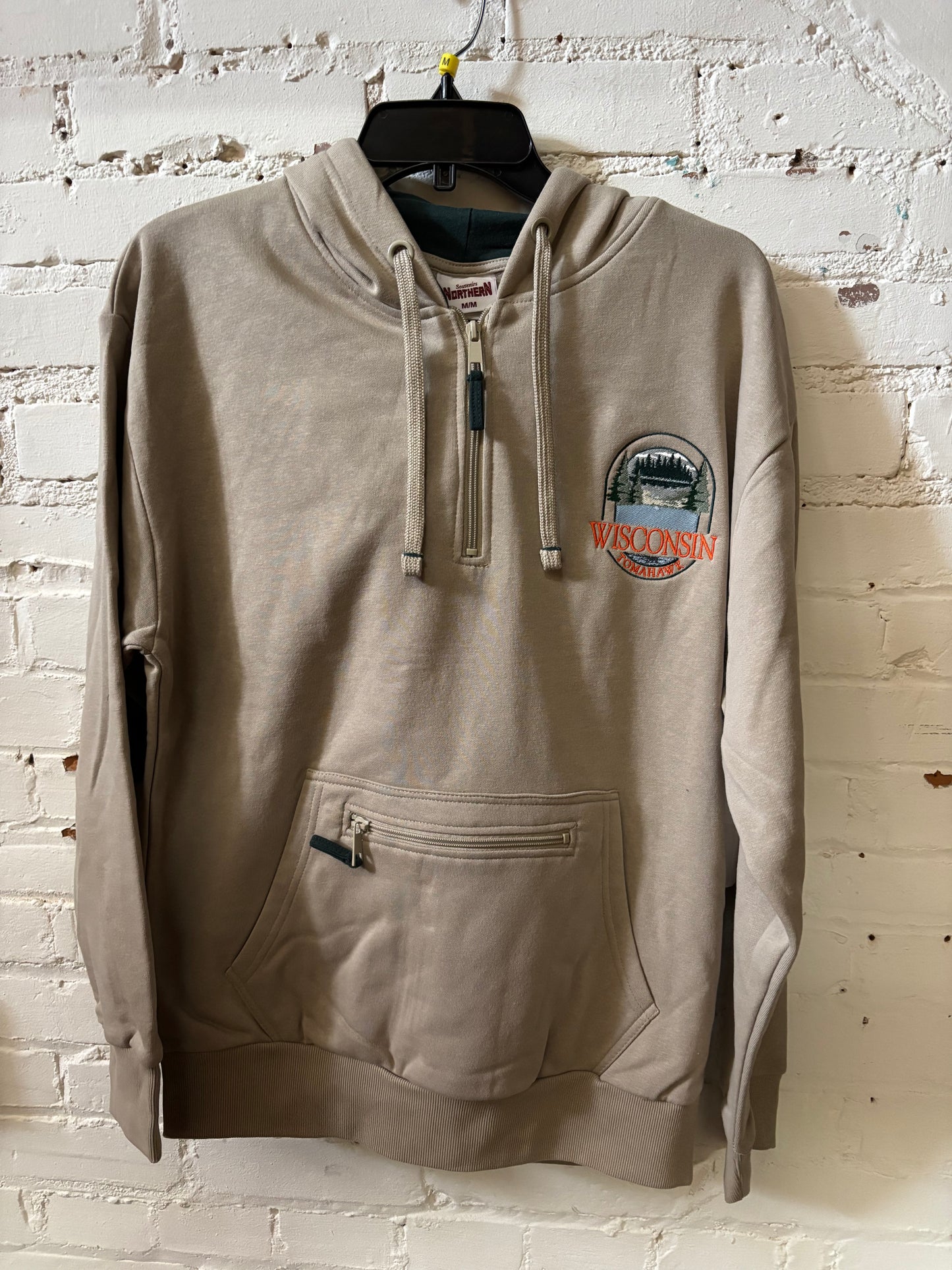 Wisconsin Tomahawk 1/4 Zip Hoodie With Pocket