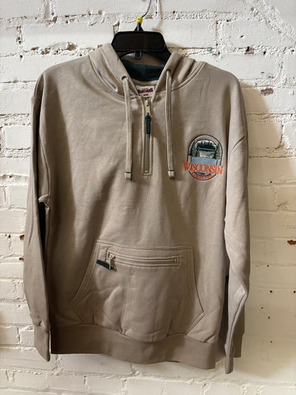 Wisconsin Tomahawk 1/4 Zip Hoodie With Pocket