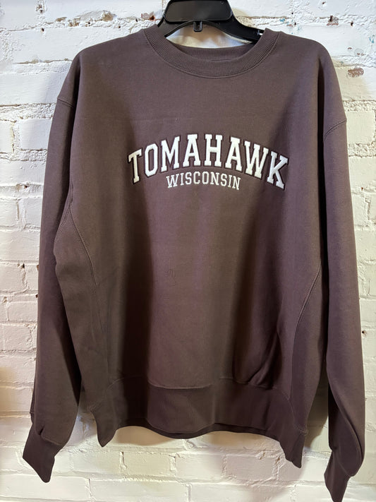 Embroidered Tomahawk Wisconsin Fleece Crewneck
