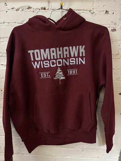 Embroidered Tomahawk Tree Hoodie