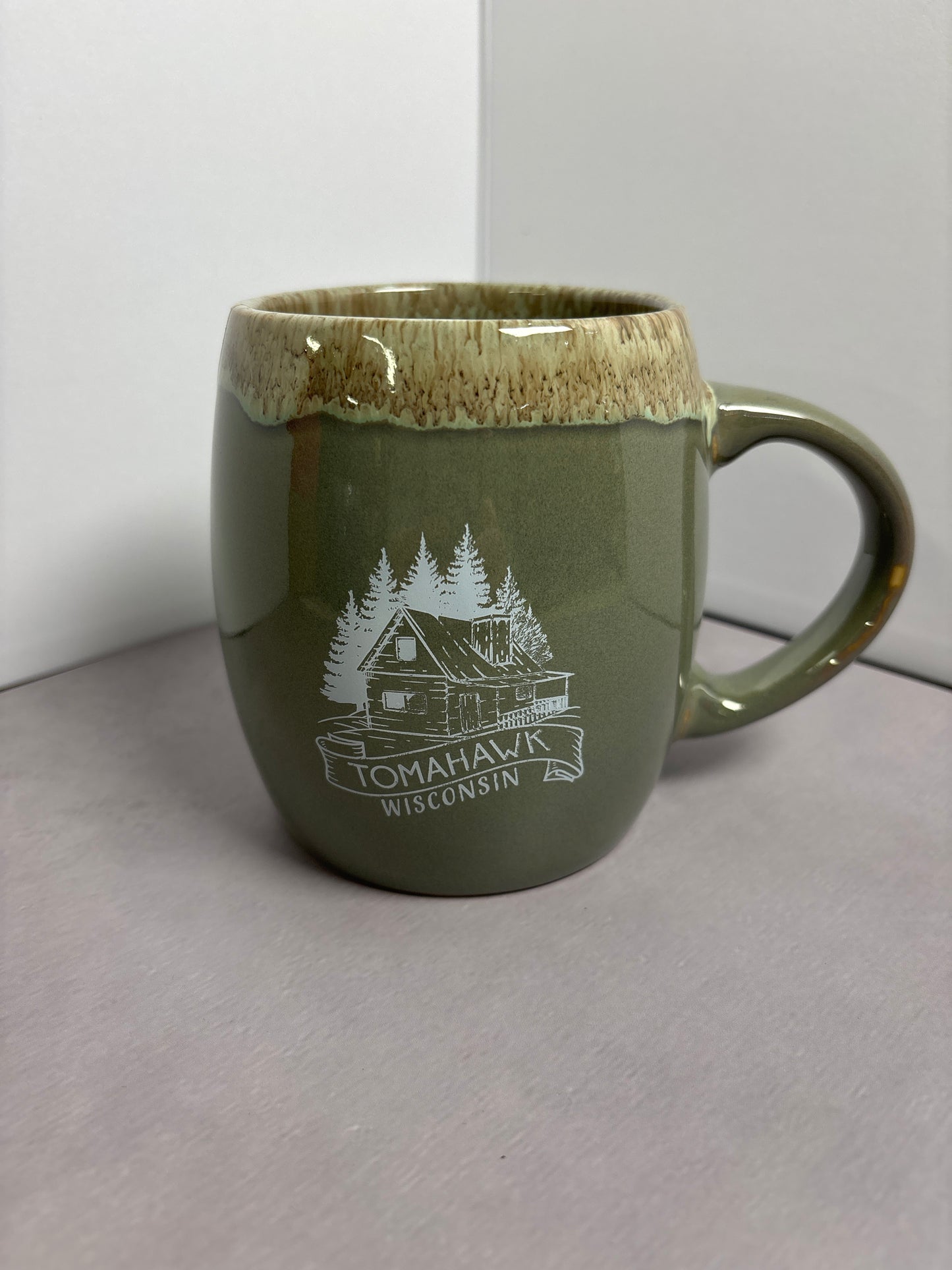 Tomahawk Cabin Barrel Mug