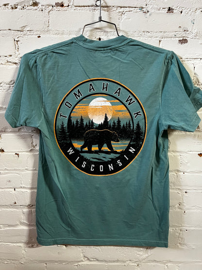 Tomahawk Full Back Bear and Trees T-Shirt