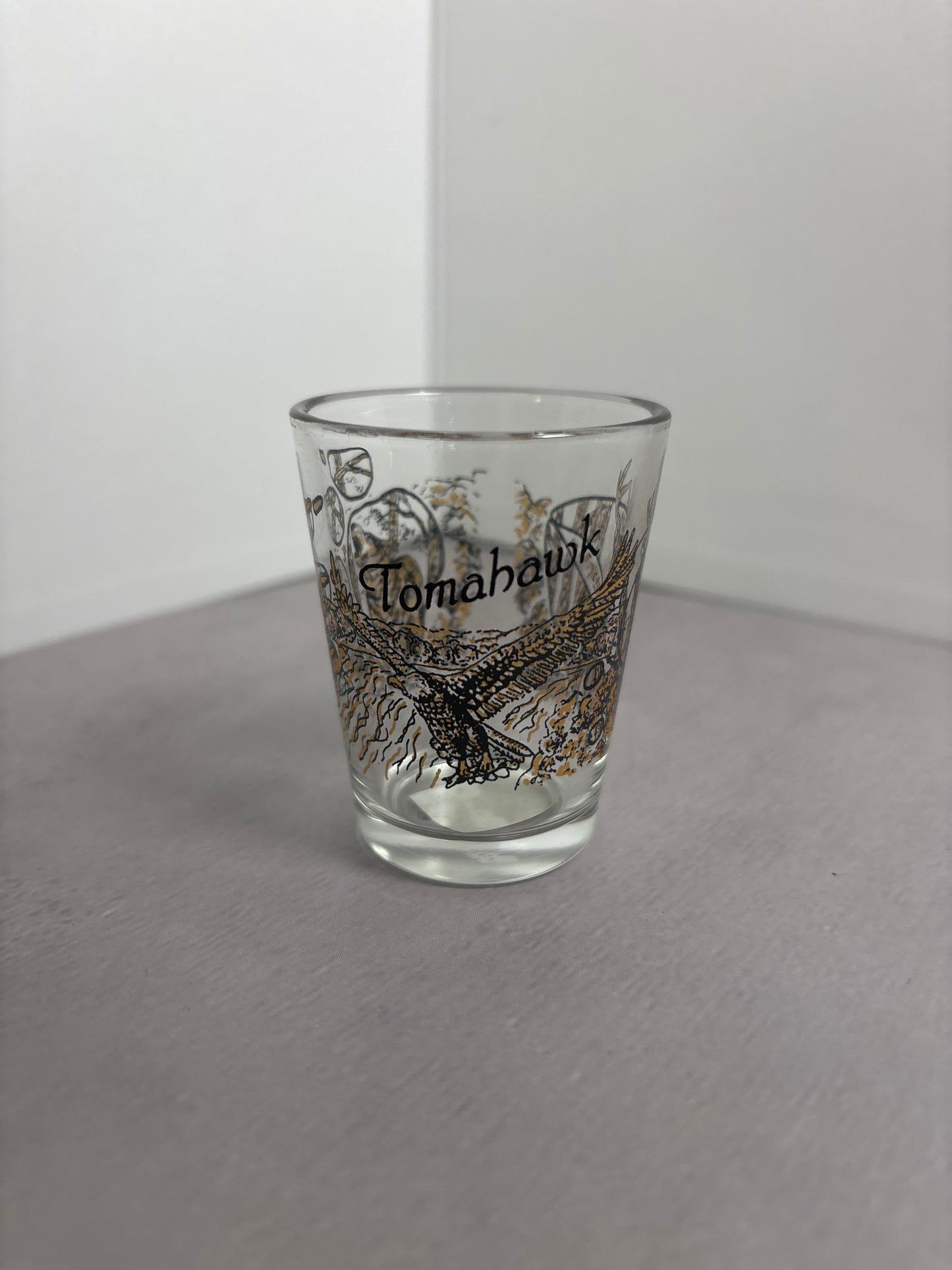 Tomahawk Black & Gold Shot Glass