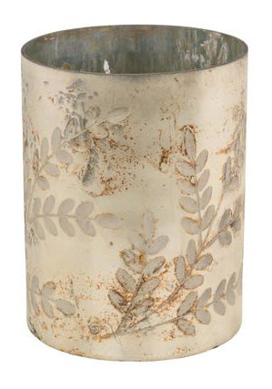 Metallic Leaf Cylinder
