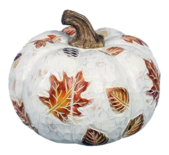 Pumpkin With Fall Leaves