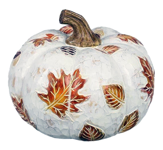 Pumpkin With Fall Leaves