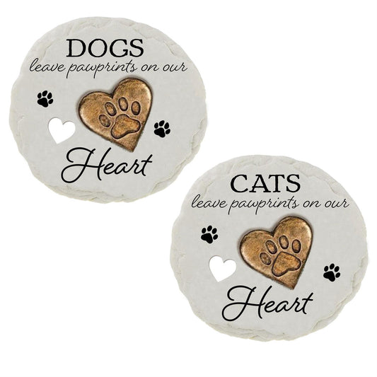 Pawprints On Our Hearts Memorial Garden Stones