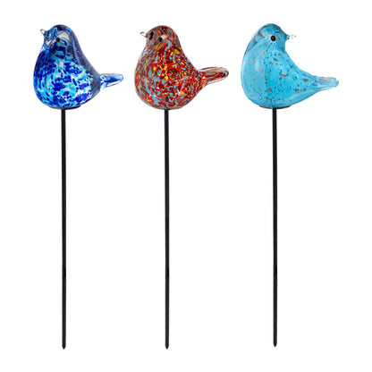 Glass Bird Plant Pick