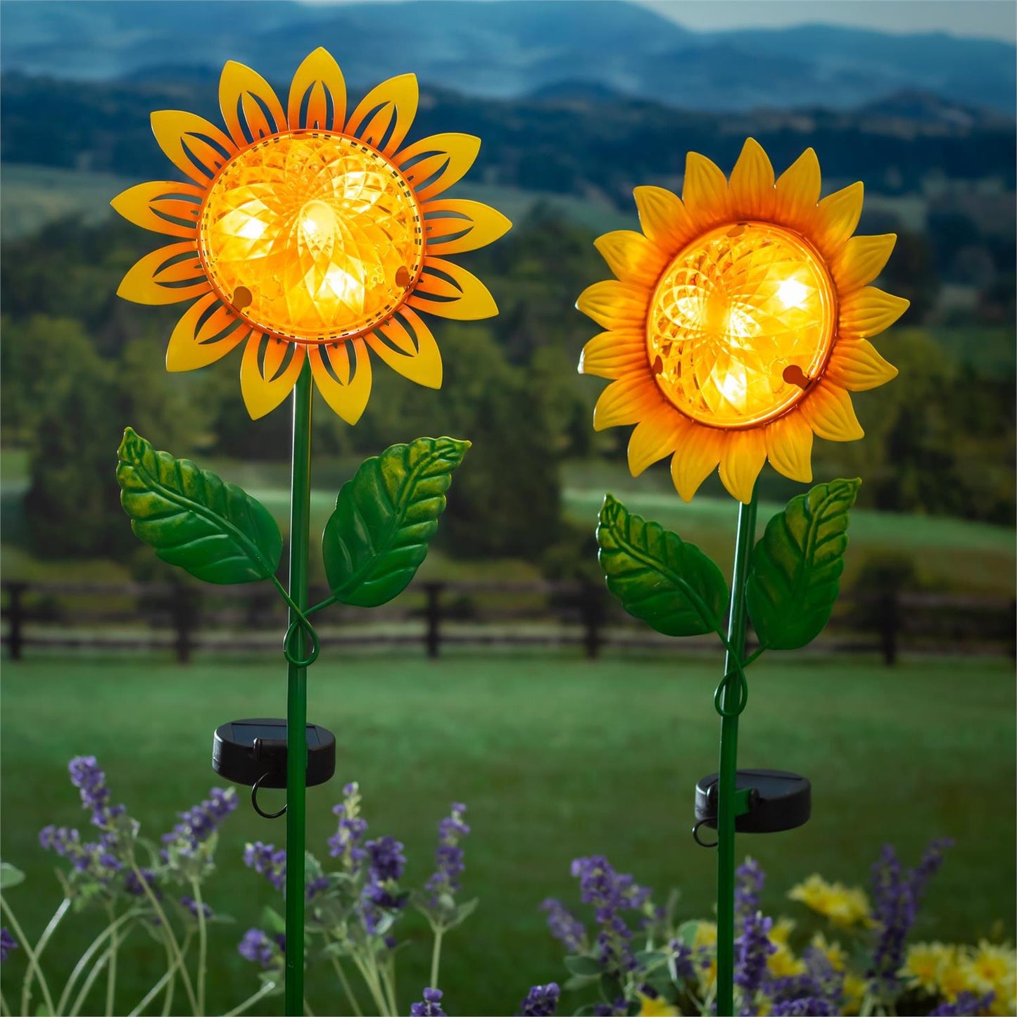 Solar Sunflower Garden Stake