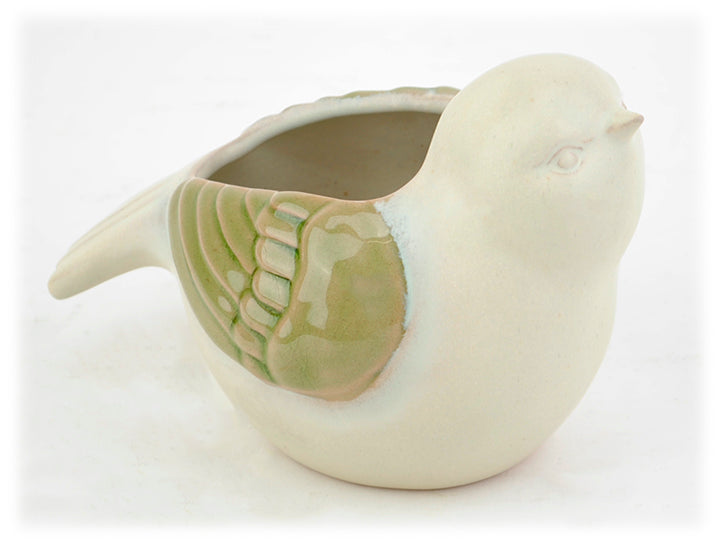 Glazed Wing Bird Planter