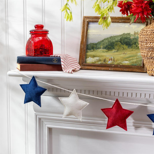 Patriotic Star Fabric Garland