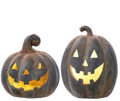 Rustic LED Jack-O-Lantern