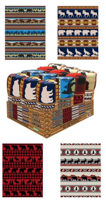 Cozy Fleece Throws- Lodge Designs