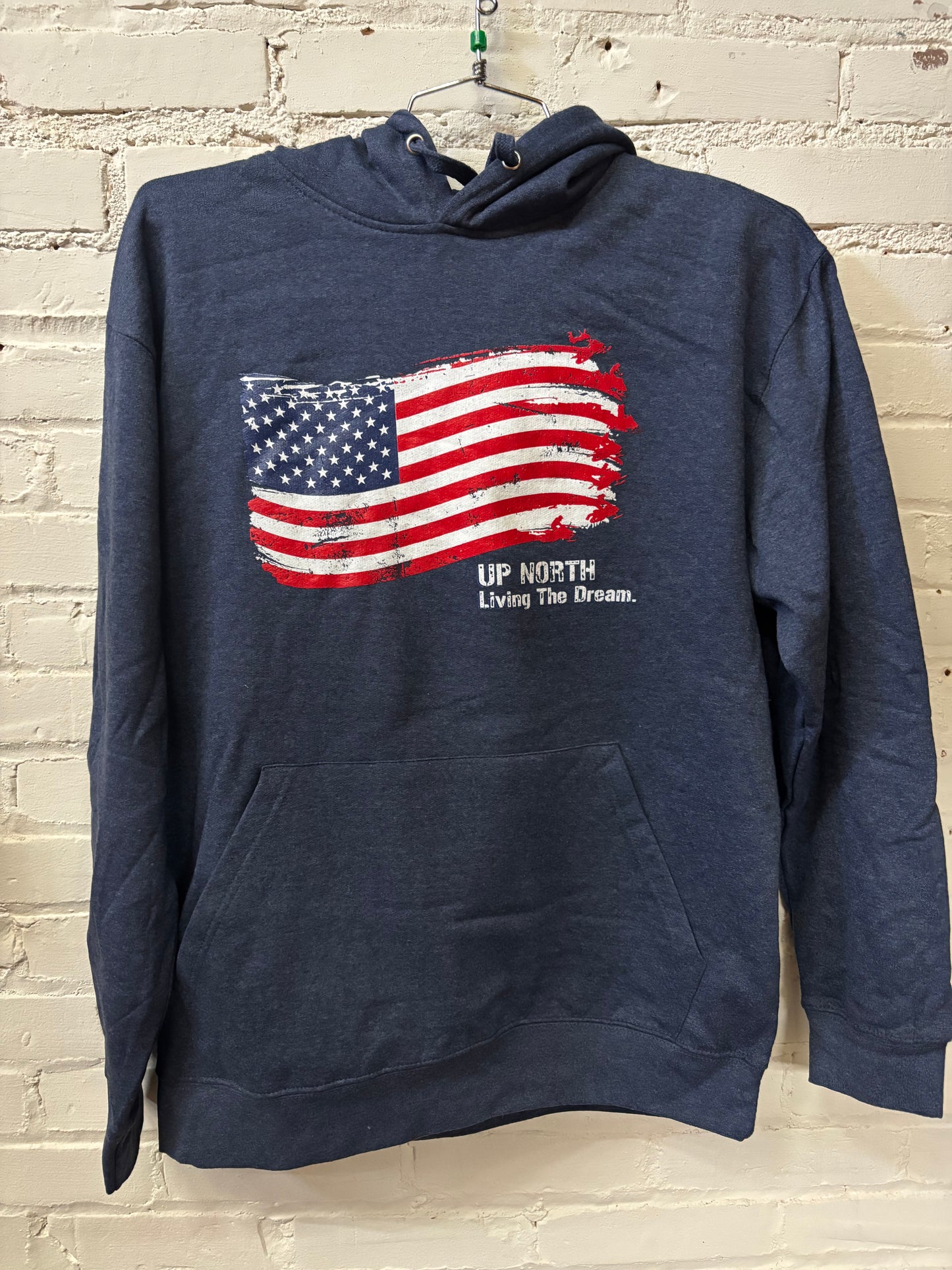 Snowmobile American Flag Hoodie