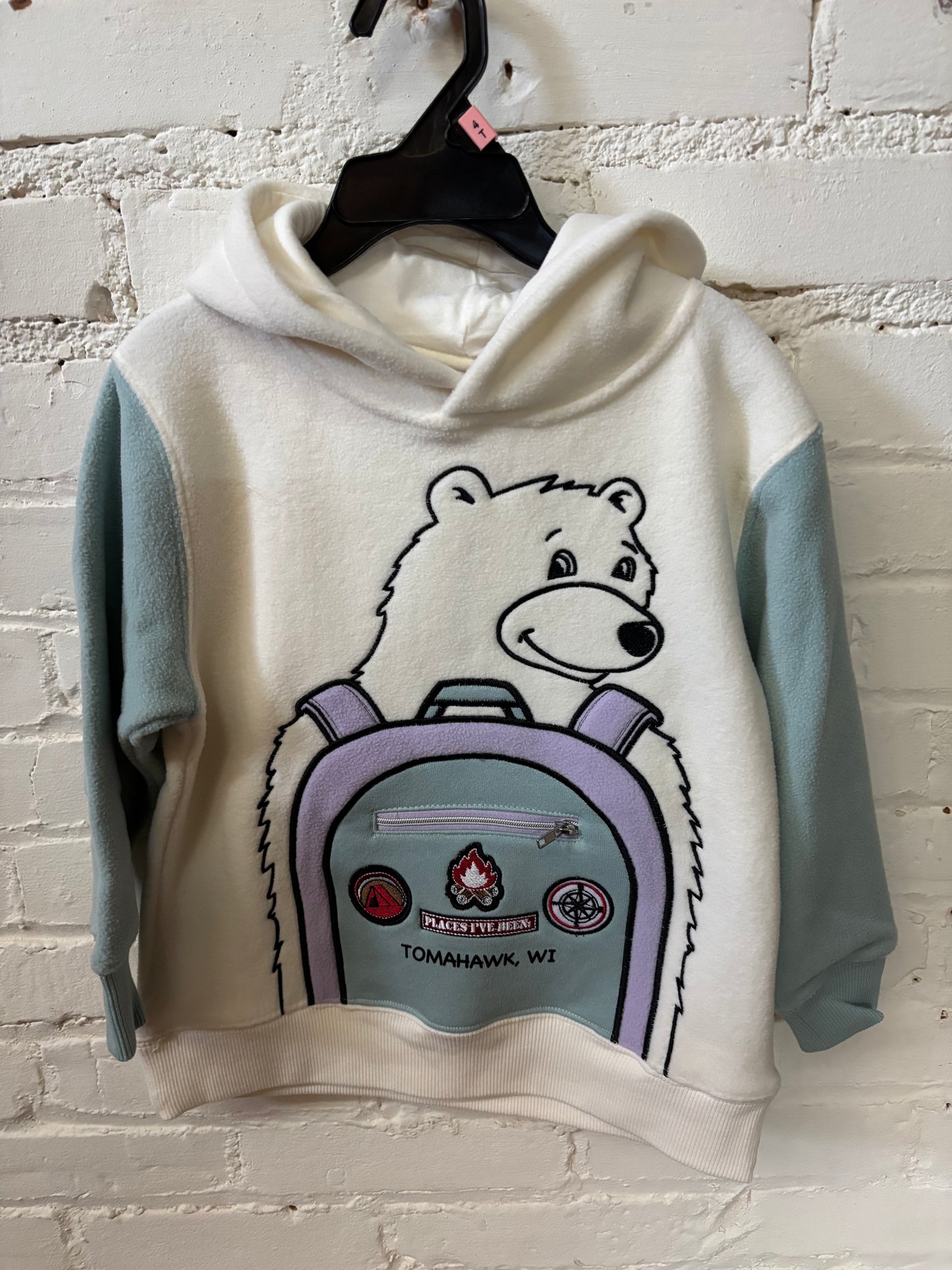 Kid's Polar Bear Backpack Hoody