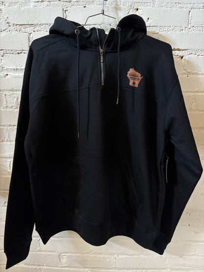 Tomahawk Leather Patch Hooded 1/4 Zip