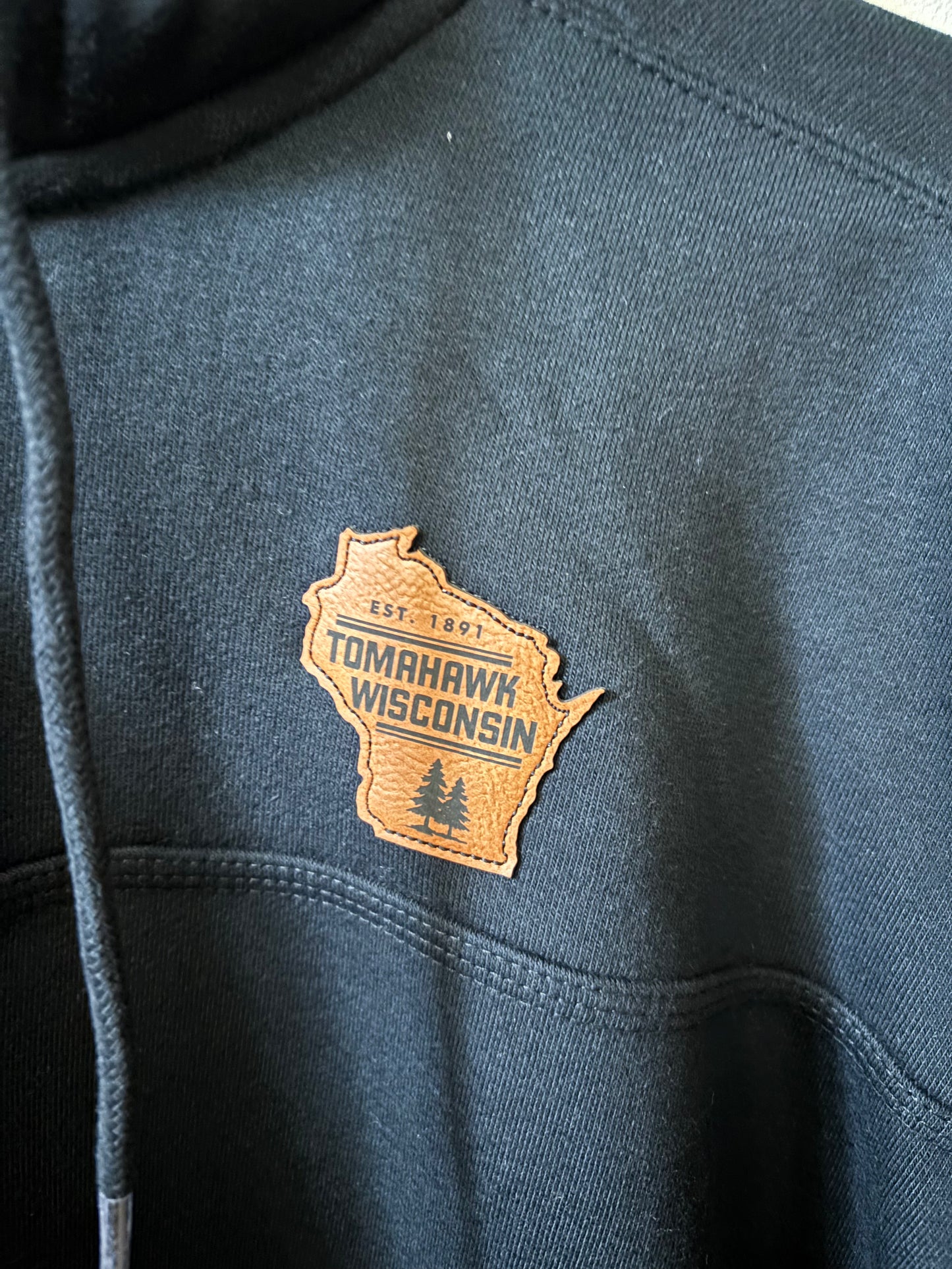 Tomahawk Leather Patch Hooded 1/4 Zip