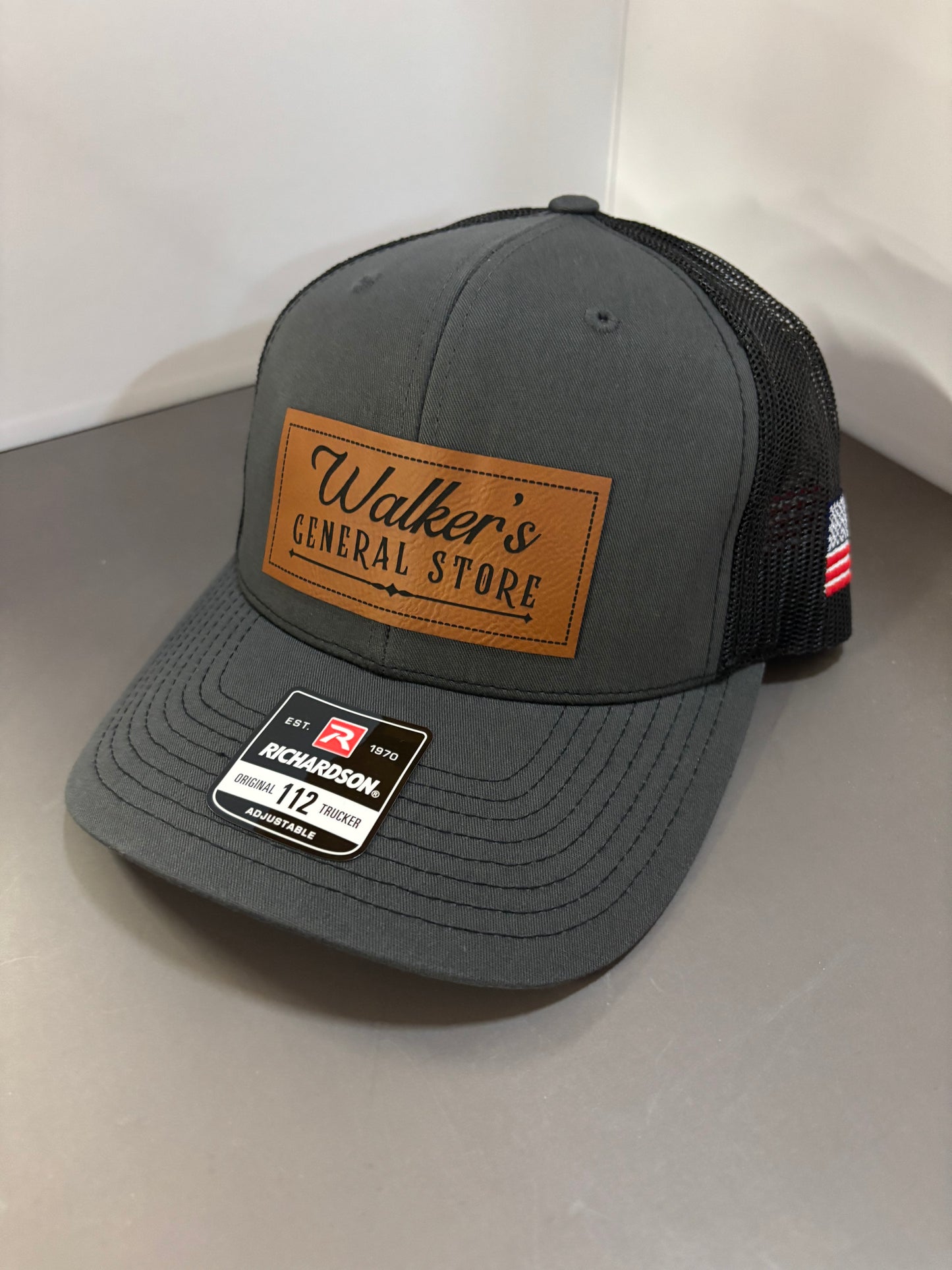 WGS Leather Patch Richardson Snapback Trucker Hat