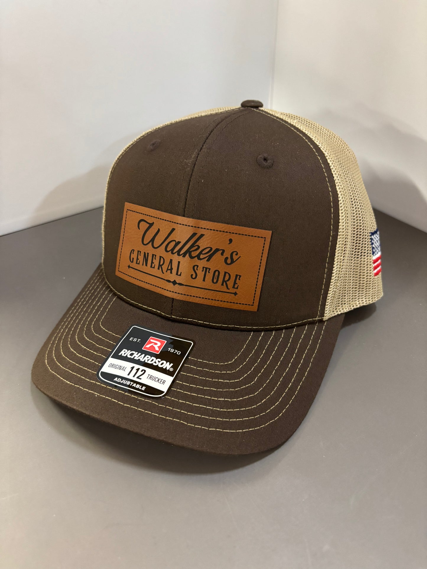 WGS Leather Patch Richardson Snapback Trucker Hat