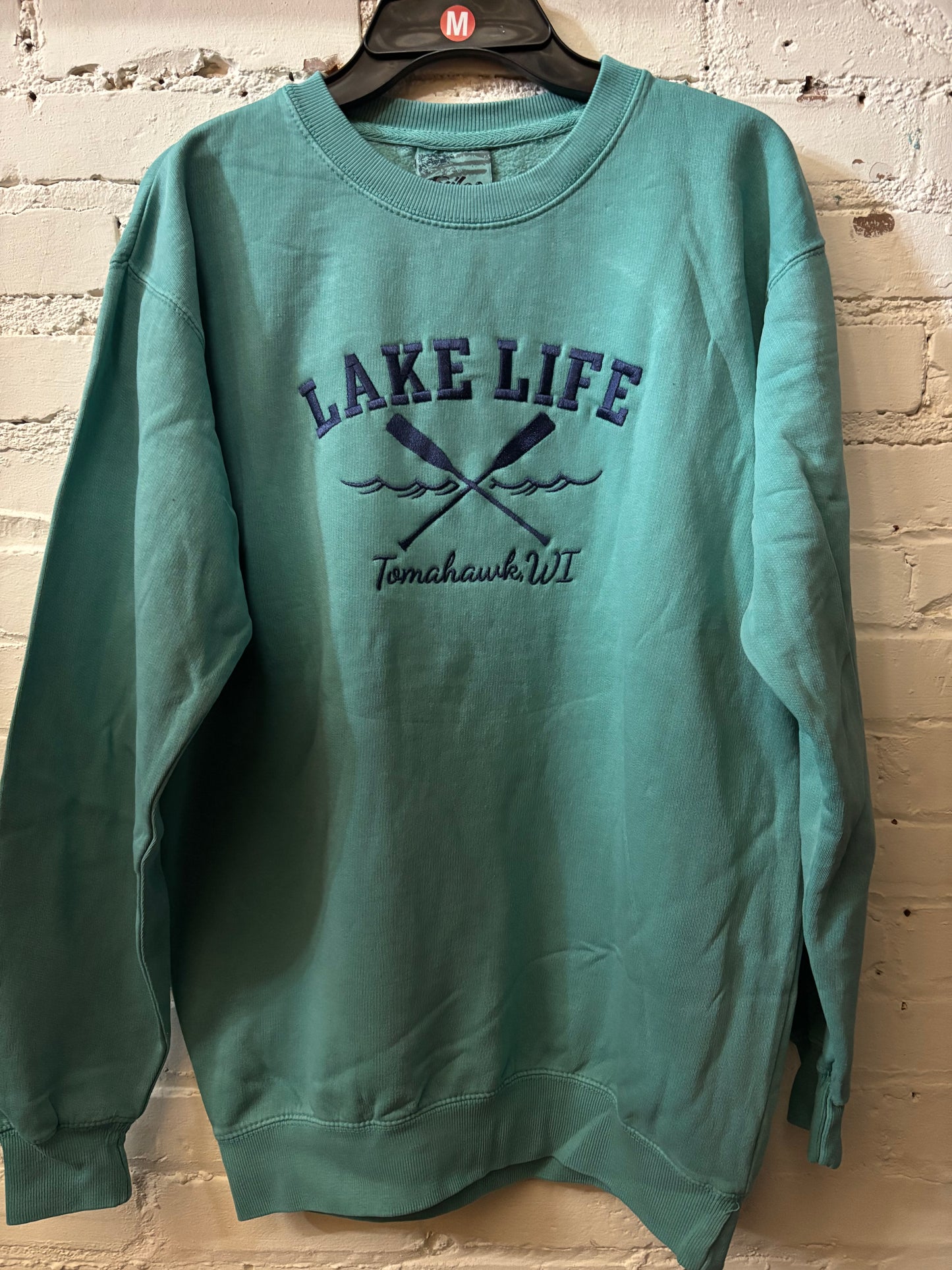 Tomahawk Embroidered Lake Life Crewneck