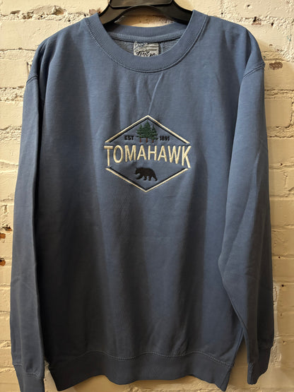 Tomahawk Embroidered Bear Crewneck