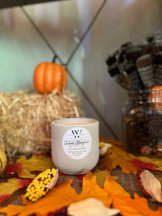Wick Sister's Fall Collection Concrete Candles