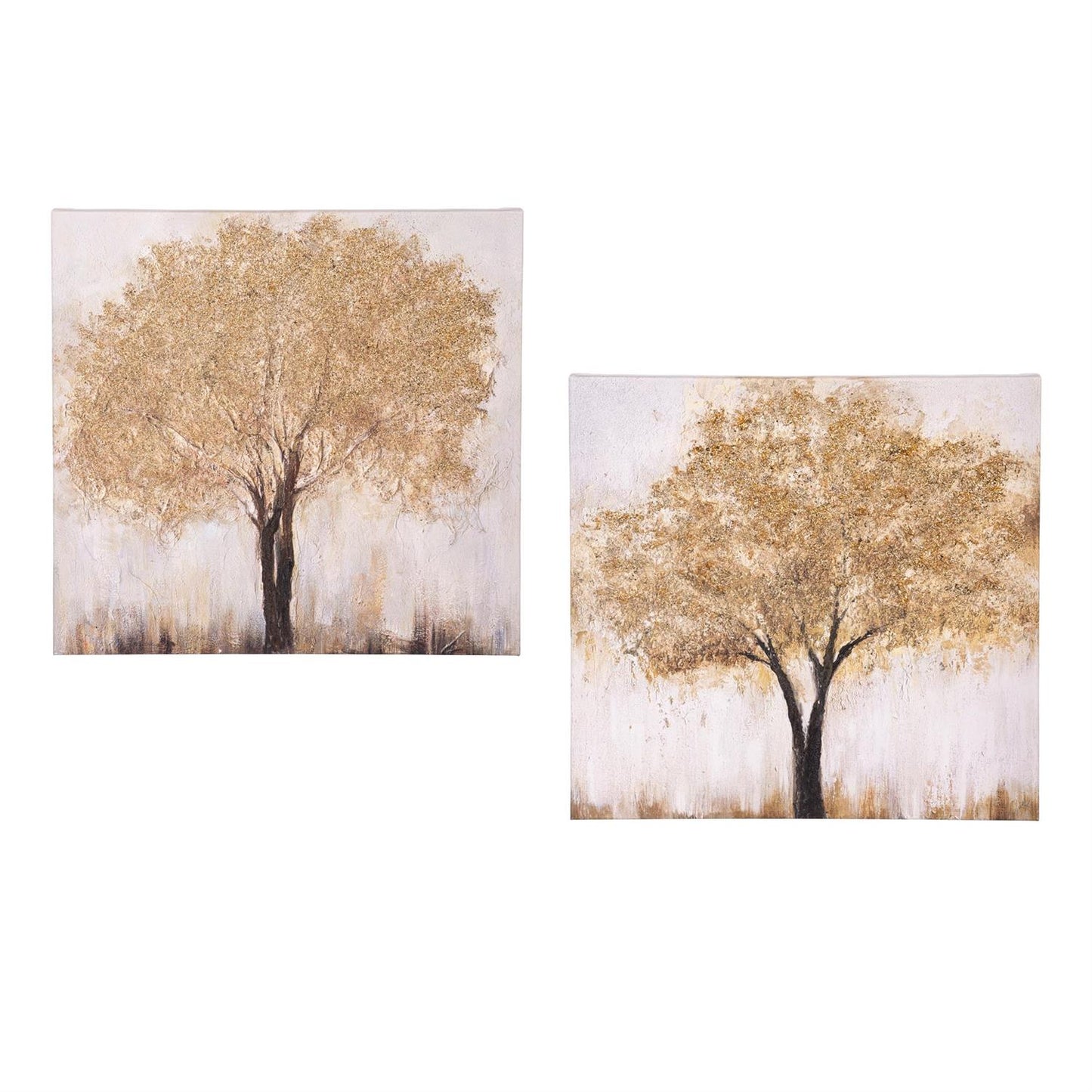 Tree With Misty Background Canvas Wall Art