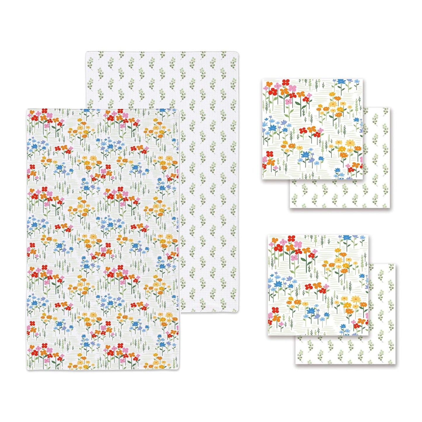 Quick Dry Gift Set - 1 Kitchen Towel and 2 Dish Cloth