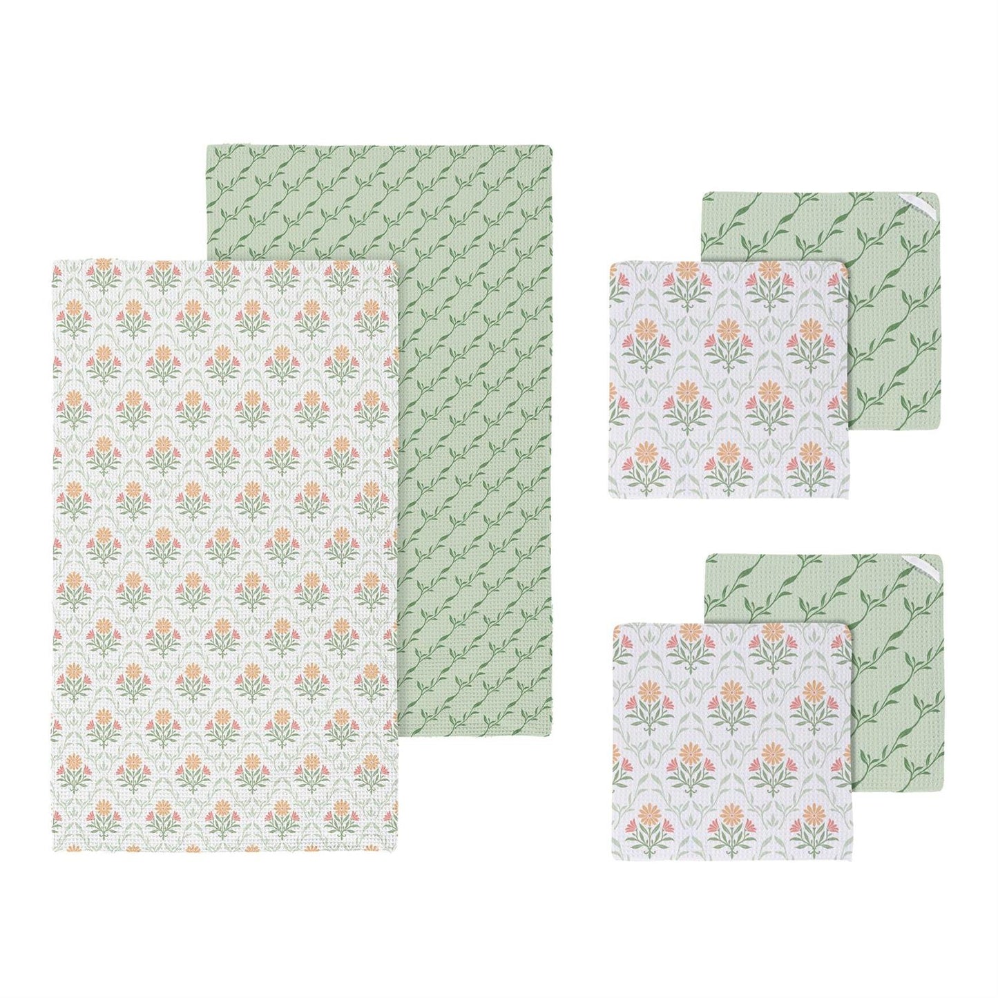 Quick Dry Gift Set - 1 Kitchen Towel and 2 Dish Cloth