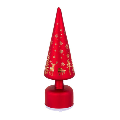 Heartfelt Cheer LED Glass Tree W/ Rotating Base