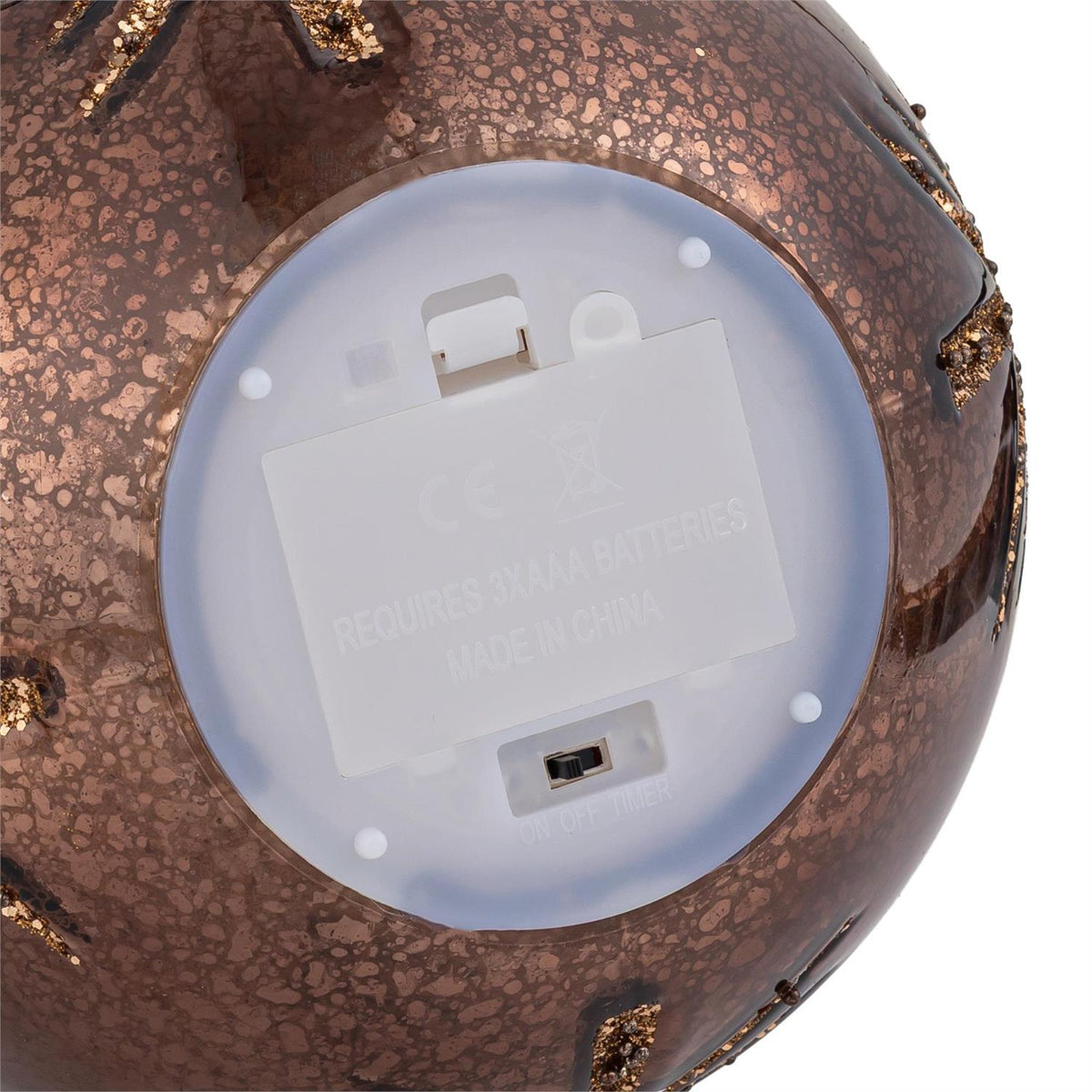 Winter Grove LED Glass Ball W/ Tree Table Decor