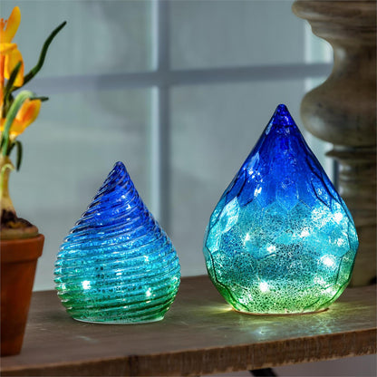 LED Glass Ombre Teardrop Table Decor