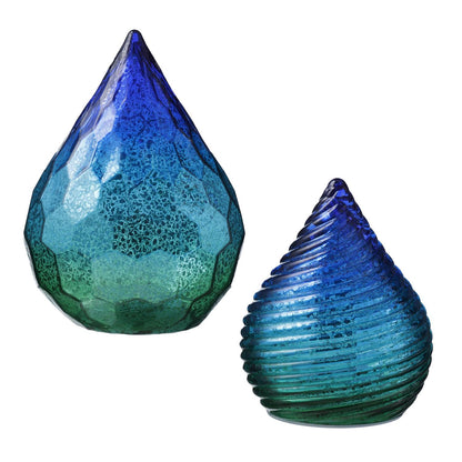 LED Glass Ombre Teardrop Table Decor