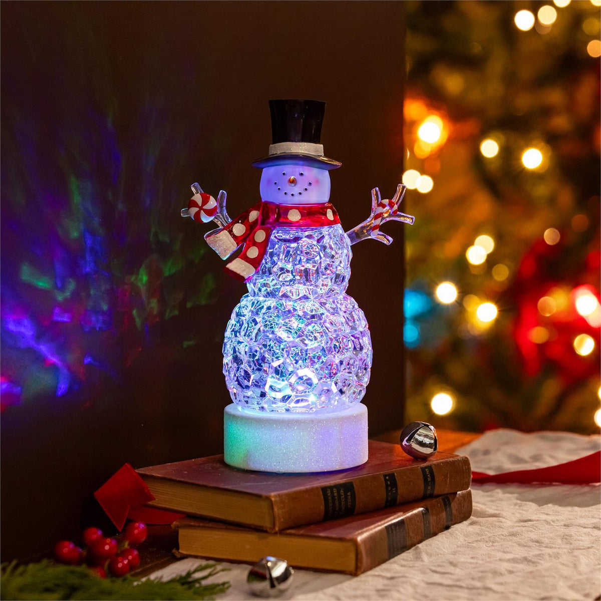 Heartfelt Cheer LED Acrylic Coloring Changing Snowman