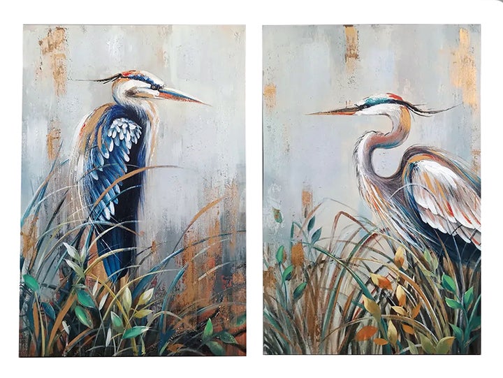 Heron Canvas Wall Art