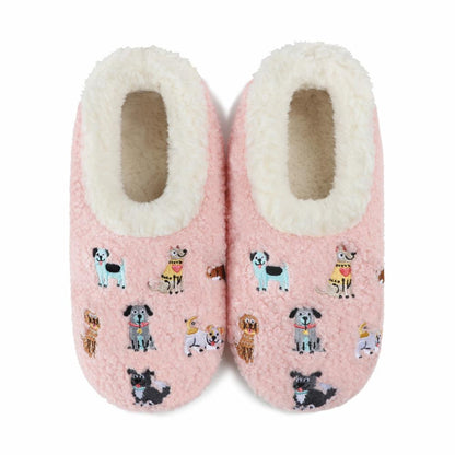 Snoozies Womens Embroidery Slippers
