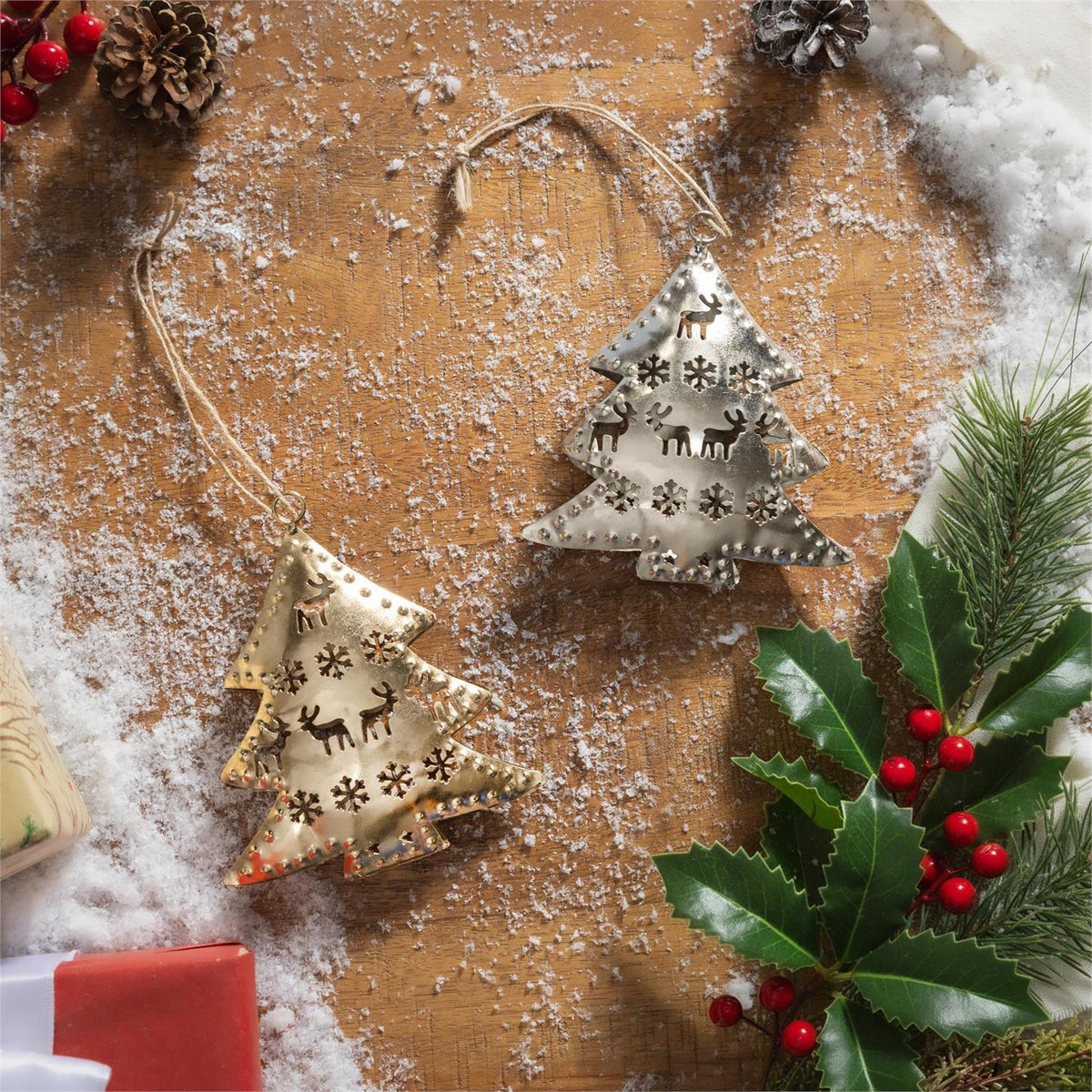 Winter Grove Metal Tree Ornament
