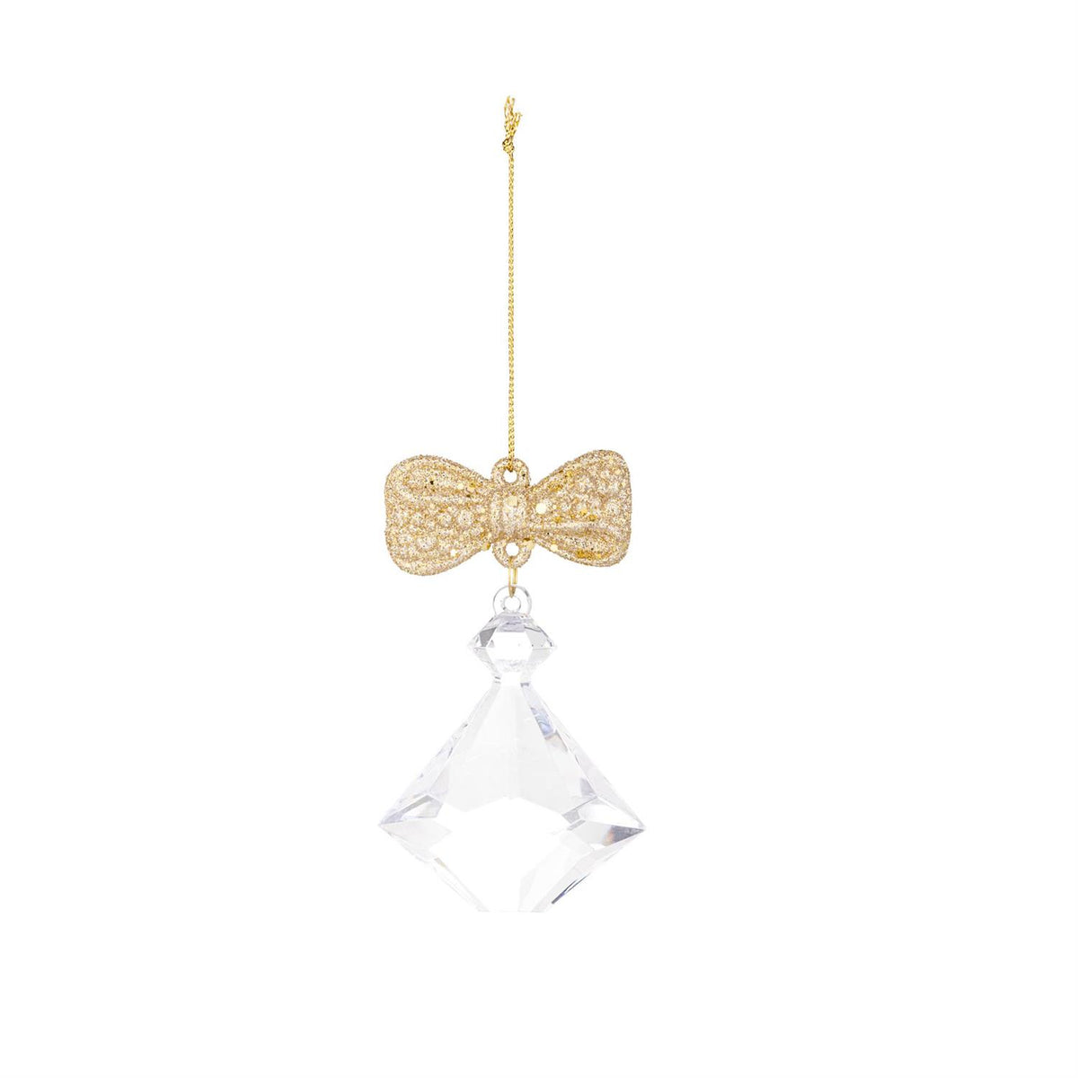 Pearl & Pine Acrylic Ornament W/ Bow