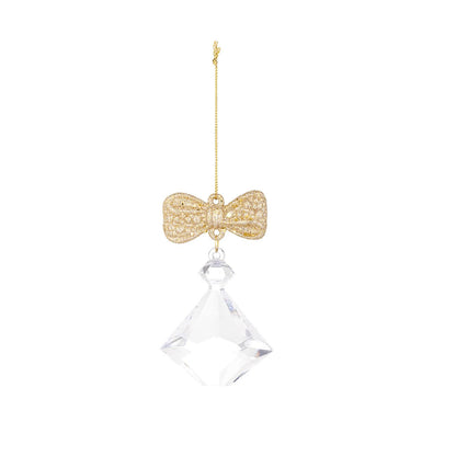 Pearl & Pine Acrylic Ornament W/ Bow