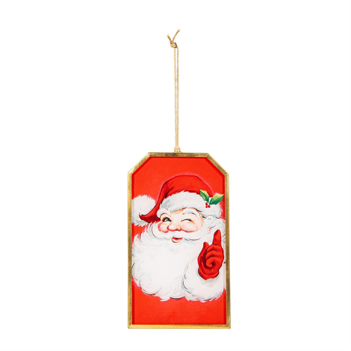 Heartfelt Cheer Glass Rectangle Christmas Ornaments