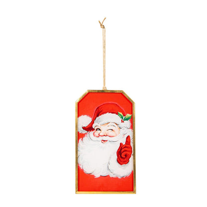 Heartfelt Cheer Glass Rectangle Christmas Ornaments