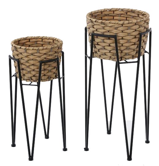 Outdoor Woven Plant Stands